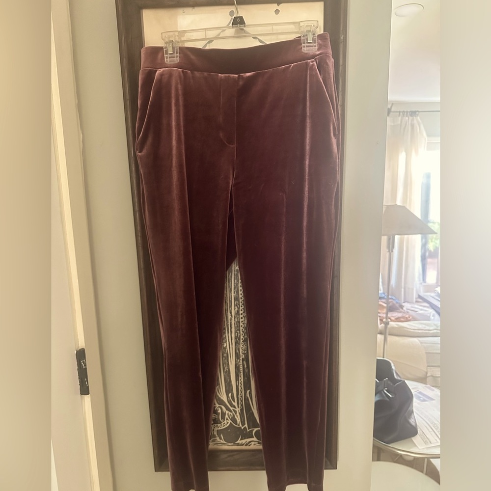 Ann Taylor Loft Velour straight leg pants. Size M